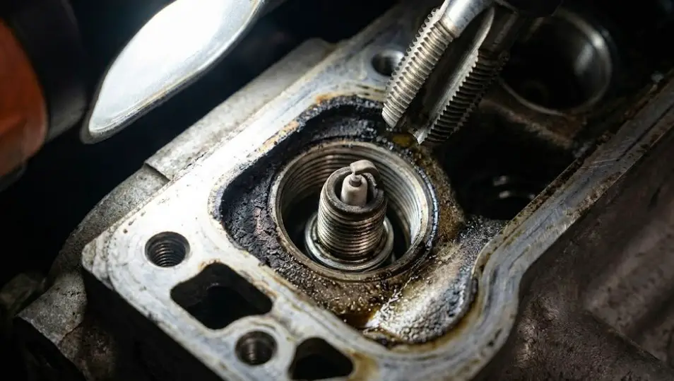 Macro of the Spark Plug Catastrophe