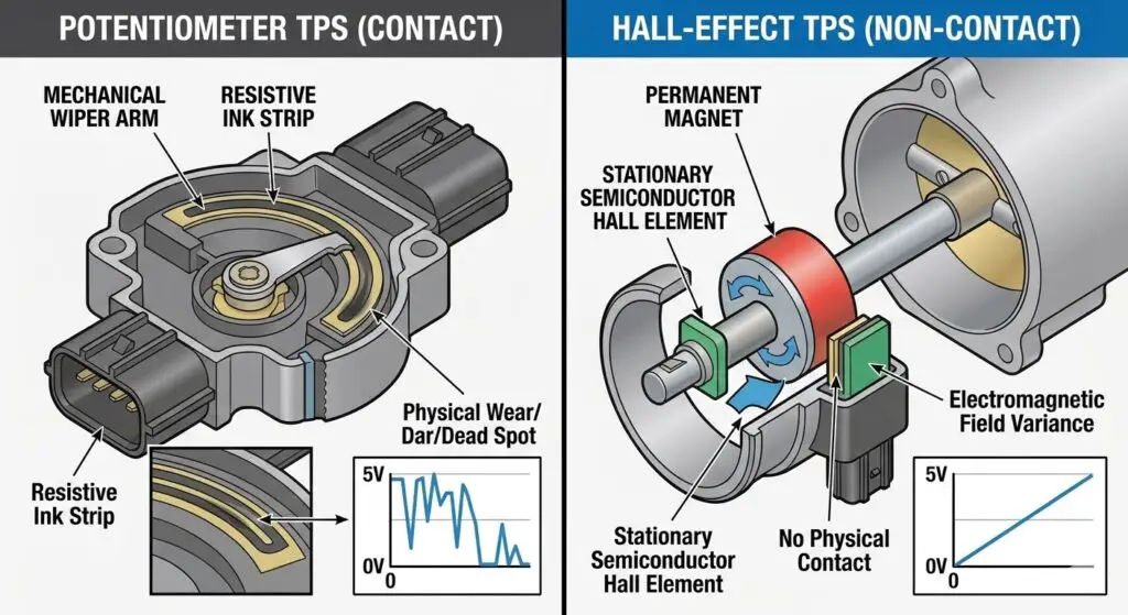 Potentiometer vs. Hall-Effect Sensors