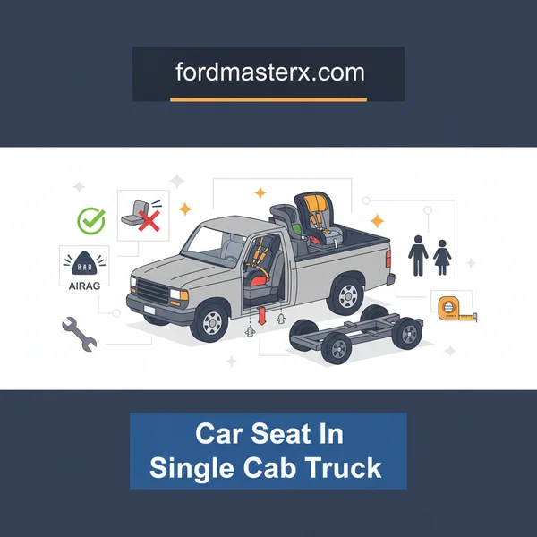car seat in single cab truck featured