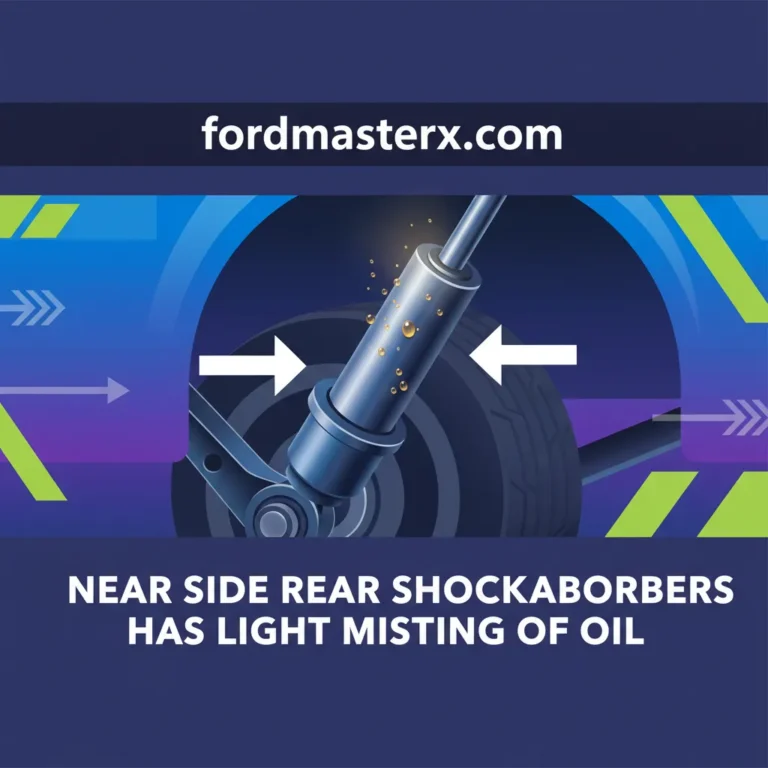 Nearside Rear Shock Absorbers Has Light Misting Of Oil: Mot Advisory And Safety Guide