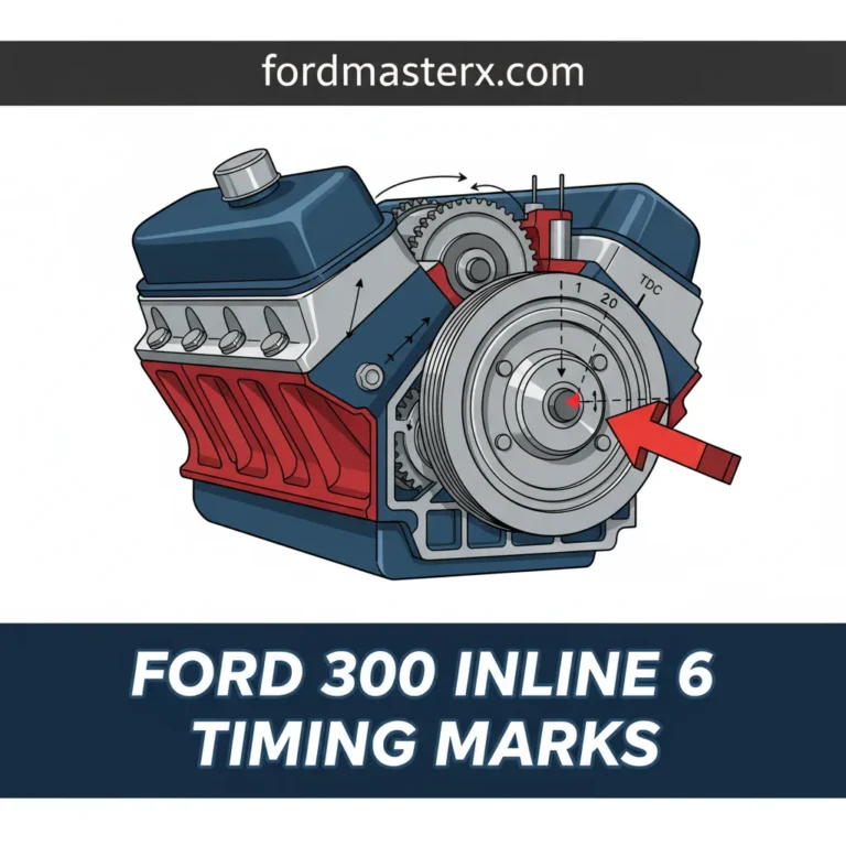 Ford 300 Inline 6 Timing Marks Identification And Alignment Guide