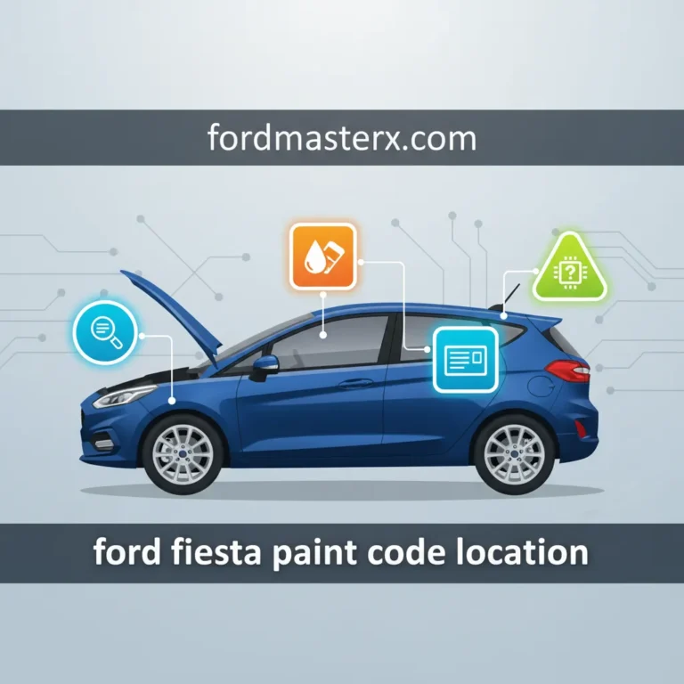 Ford Fiesta Paint Code Location And Vehicle Identification Plate Reference