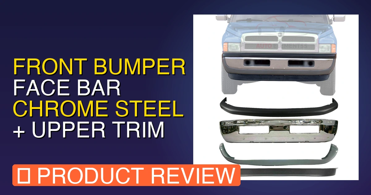 featured front bumper face bar chrome steel upper trim lo