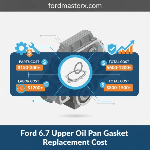 ford 6 7 upper oil pan gasket replacemen featured
