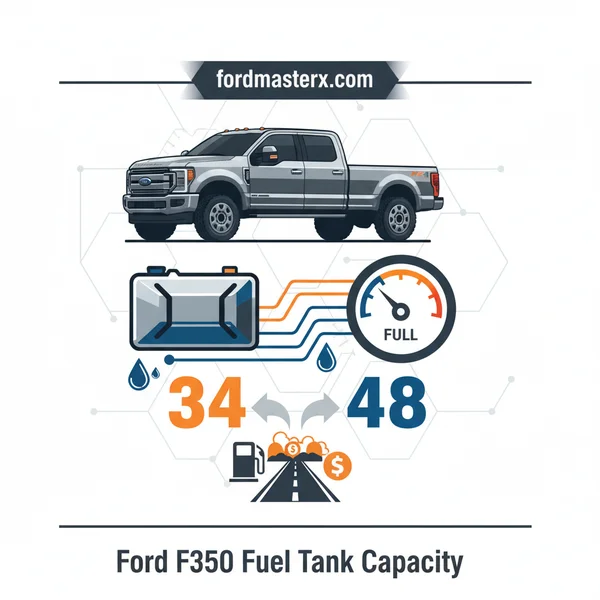 Ford F-350 Fuel Tank Capacity: Size by Bed & Engine Type