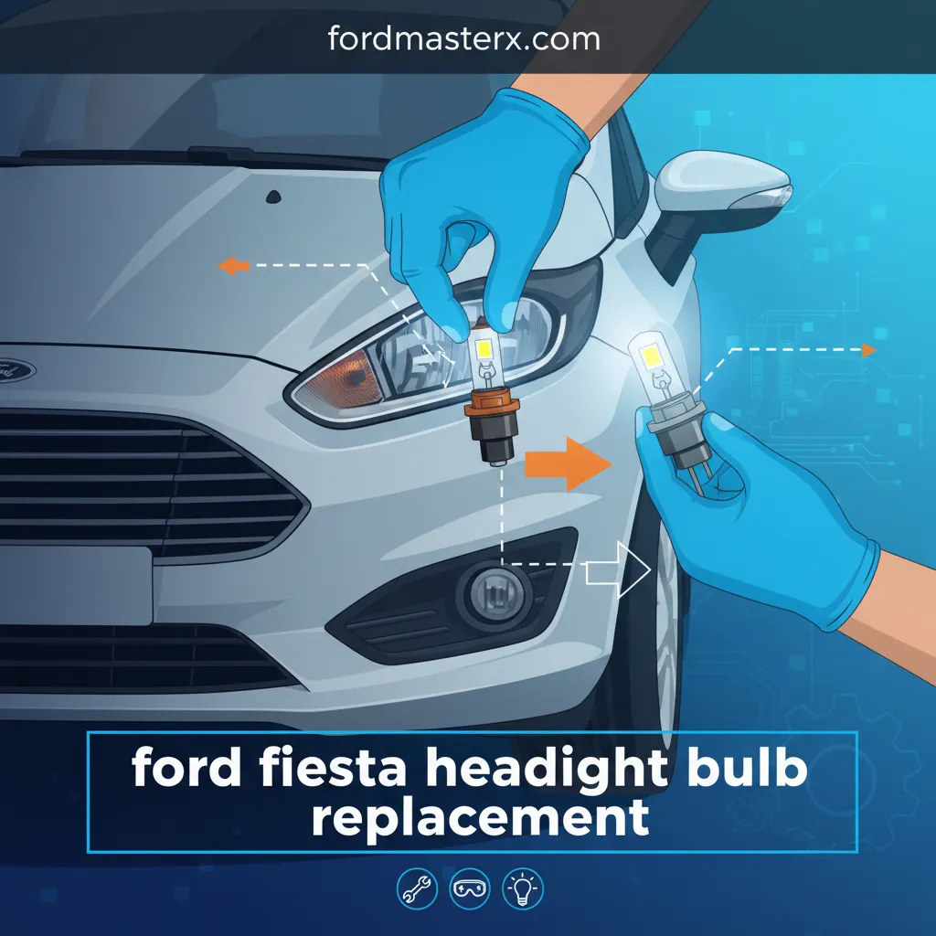 ford fiesta headlight bulb replacement