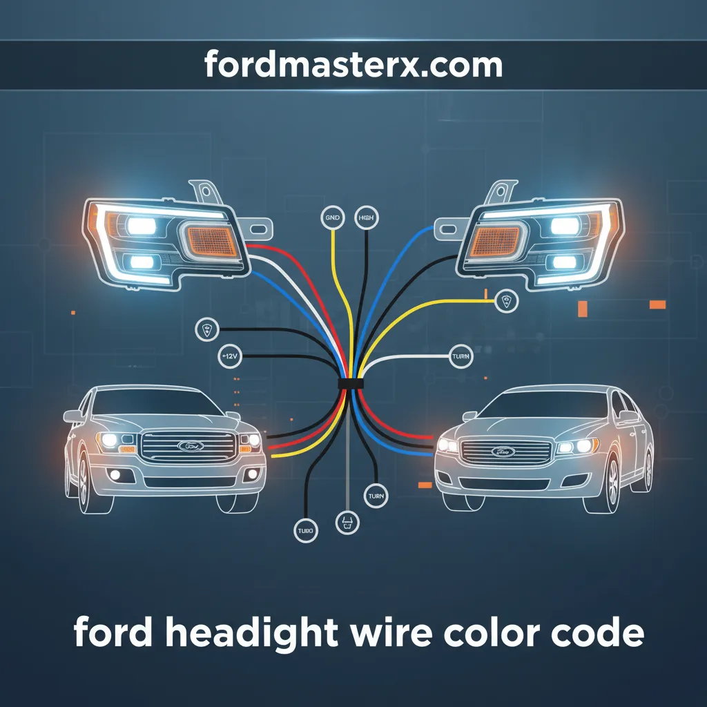 ford headlight wire color code