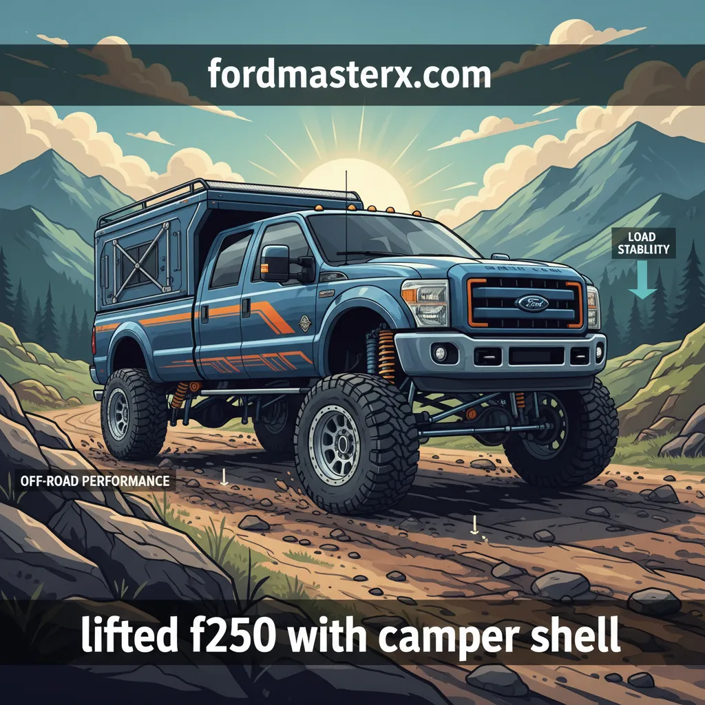 lifted f250 with camper shell