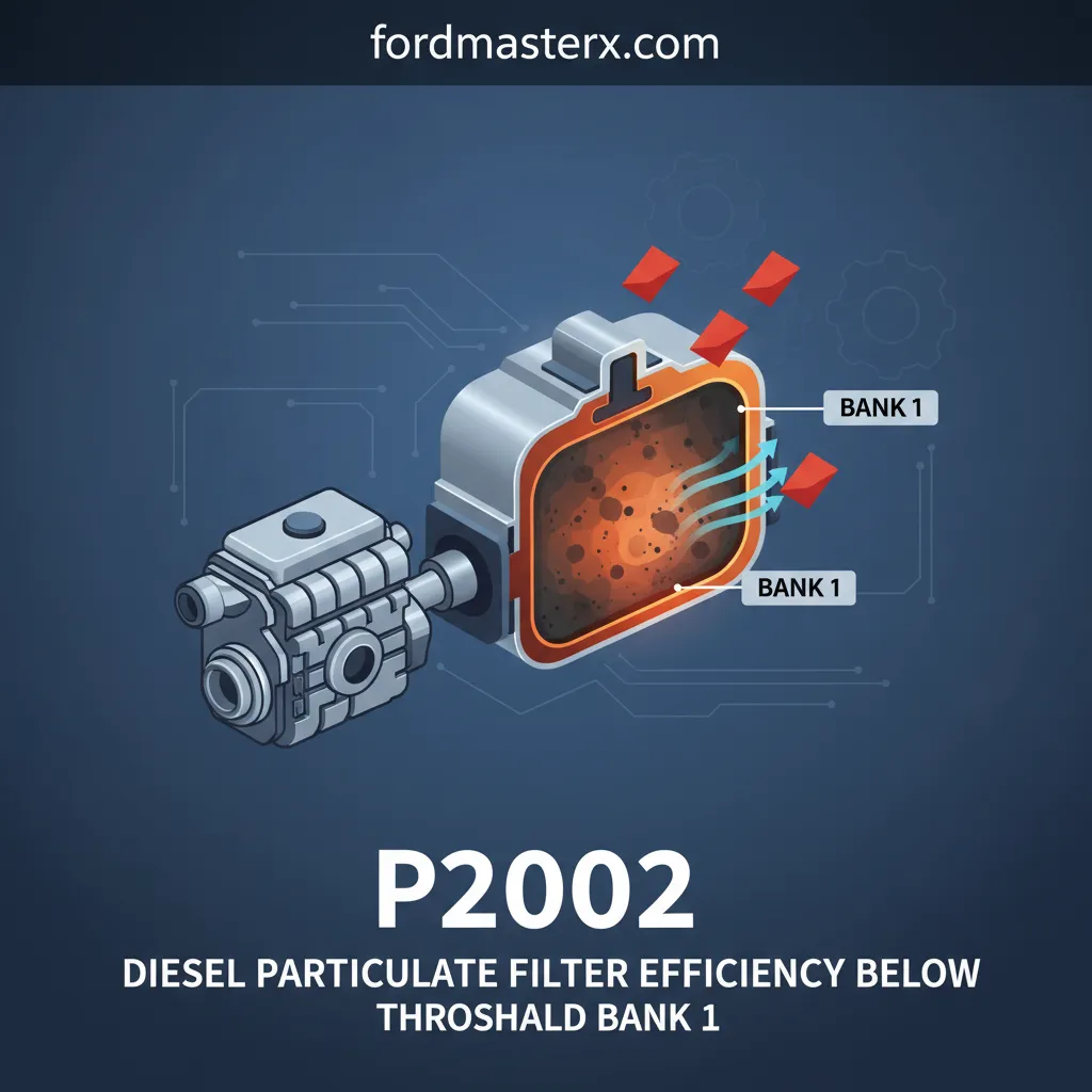 p2002 diesel particulate filter efficiency below threshold bank 1