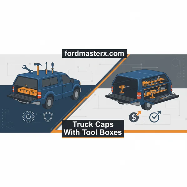 truck caps with tool boxes featured
