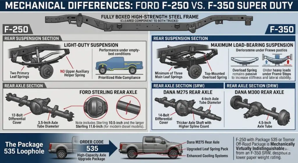 F-250 vs. F-350 Mechanical Comparison