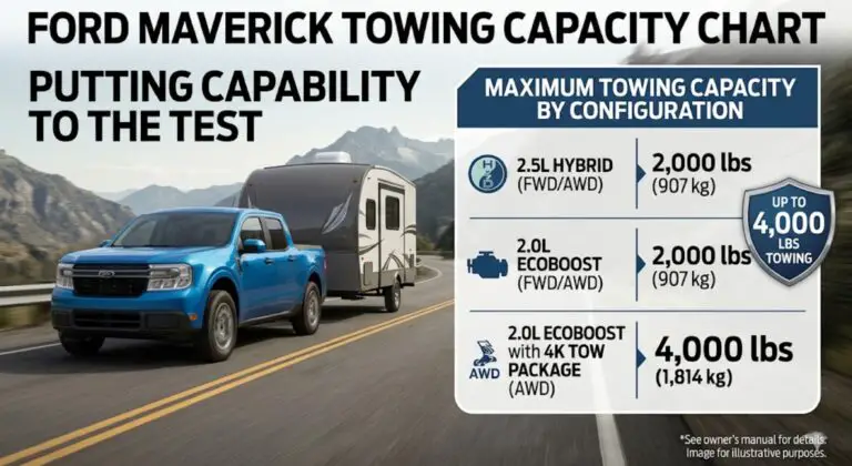 Ford Maverick towing capacity chart