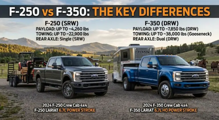 difference between f250 and f350