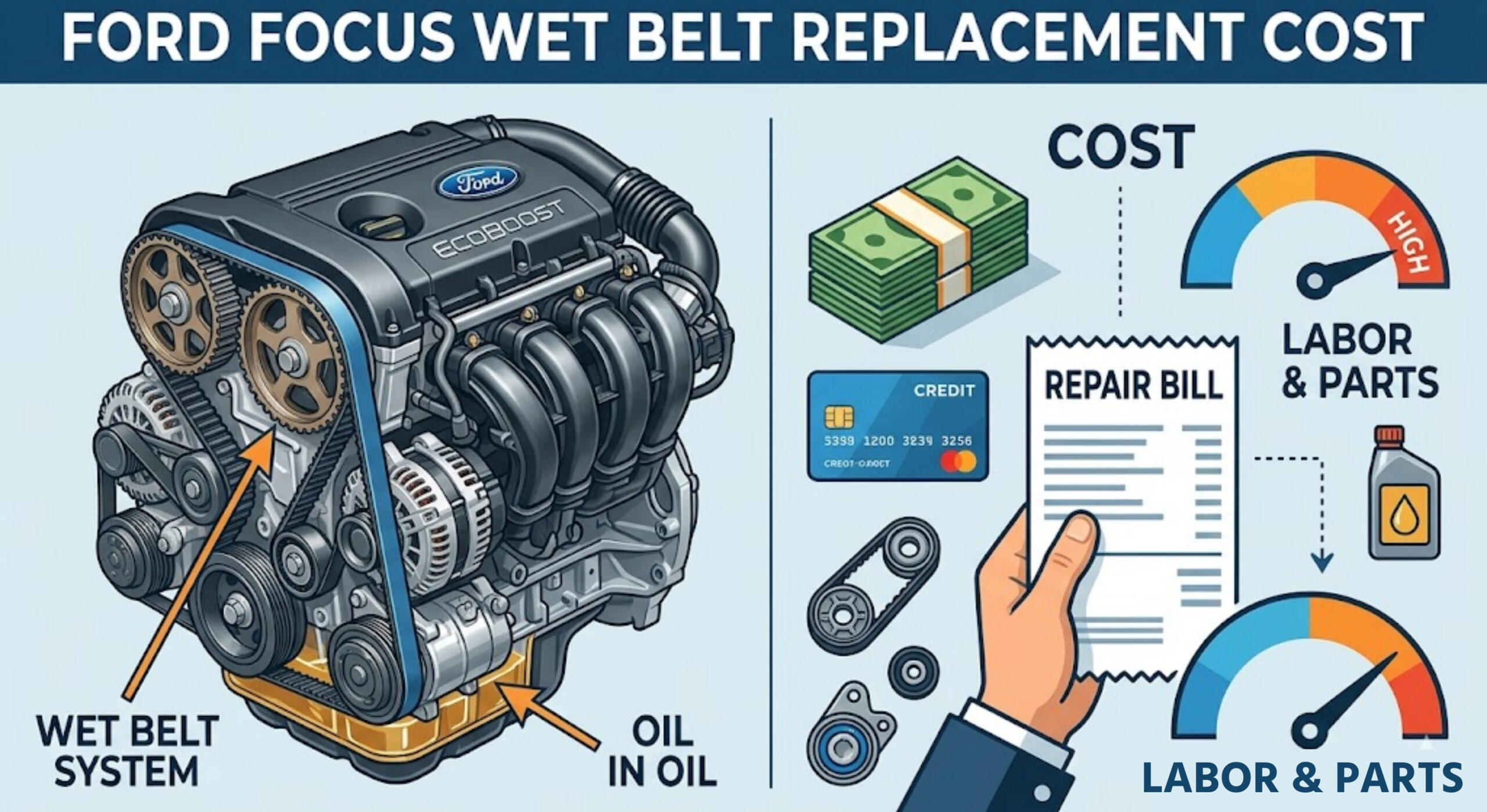 ford focus wet belt replacement cost