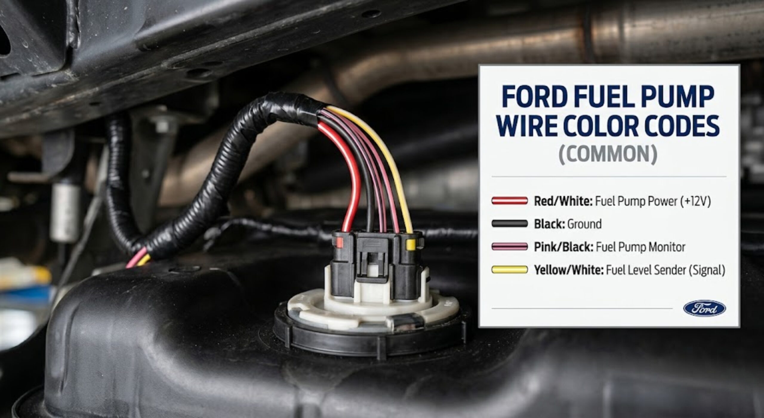 ford fuel pump wires color codes