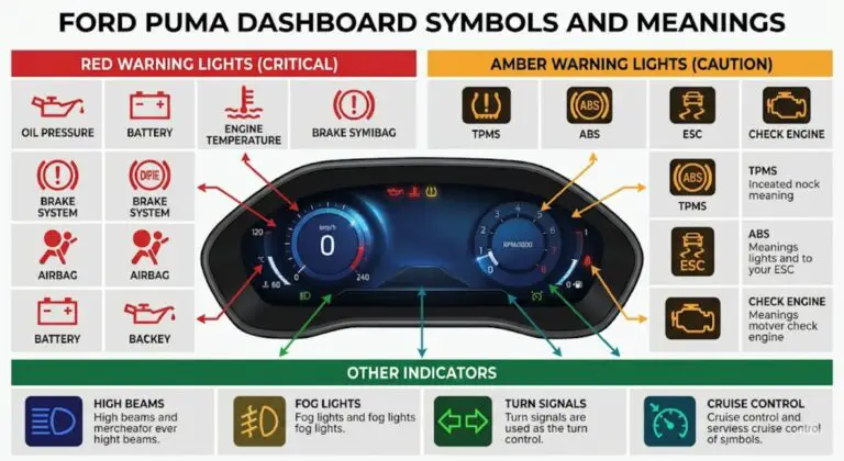 ford puma dashboard symbols and meanings
