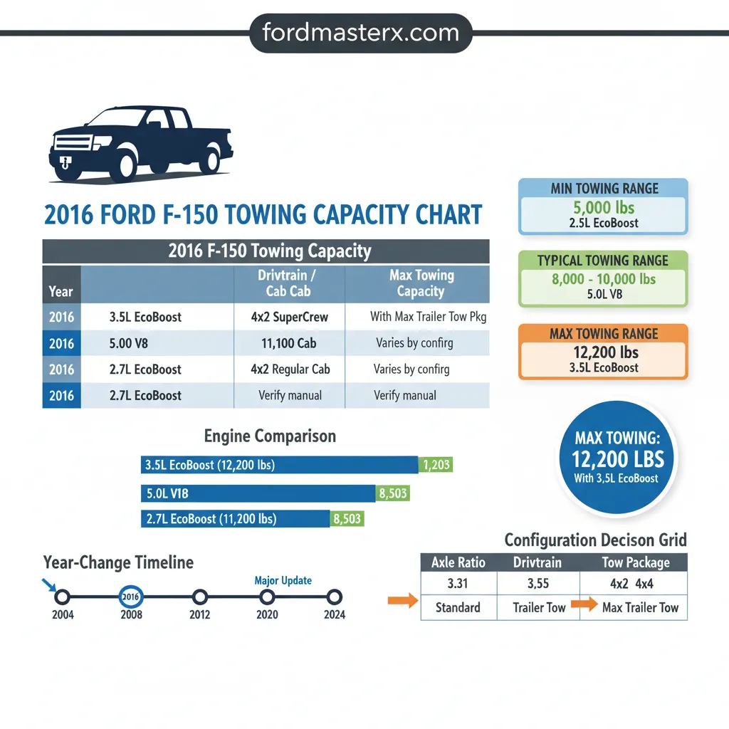 2016 Ford F-150 Towing Capacity Chart By Year (2004–2026): 2016 2 2016 ford f-150 towing capacity chart