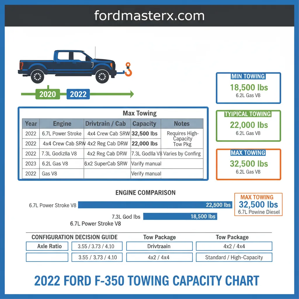 2022 ford f-350 towing capacity chart