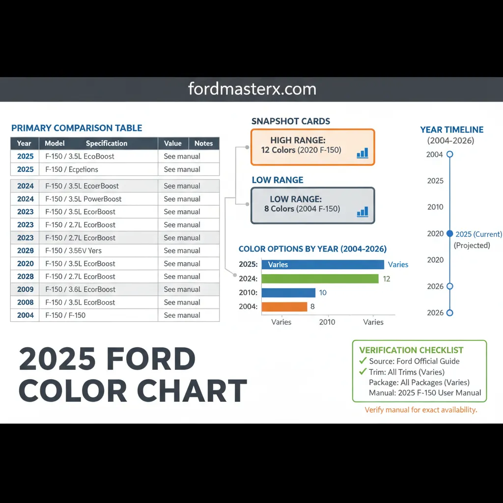 2025 Ford F150 Color Specification Chart By Year (2004–2026) 2 2025 ford f150 color chart