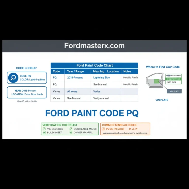 Ford Code Chart By Year: Identification Guide