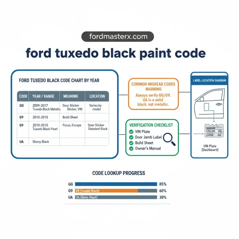 Ford Tuxedo Black Code Chart By Year: Identification Guide