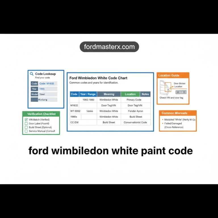 Ford Wimbledon White Code Chart By Year: Identification Guide