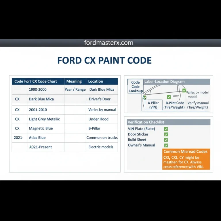 Ford Cx Code Chart By Year: Identification Guide