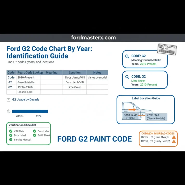 Ford G2 Code Chart By Year: Identification Guide