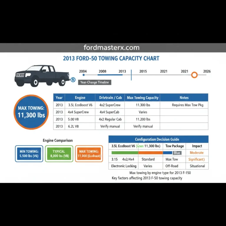2013 Ford F-150 Towing Capacity Chart By Year (2004–2026): 2013
