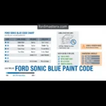 Ford Sonic Blue Code Chart By Year: Identification Guide