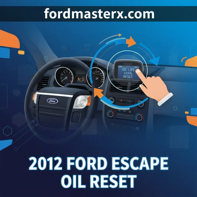 2012 Ford Escape Oil Reset