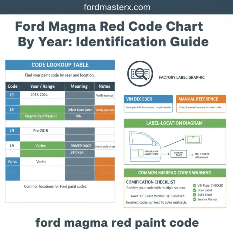 Ford Magma Red Code Chart By Year: Identification Guide