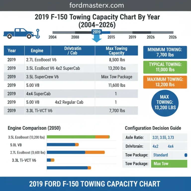 2019 Ford F-150 Towing Capacity Chart By Year (2004–2026): 2019