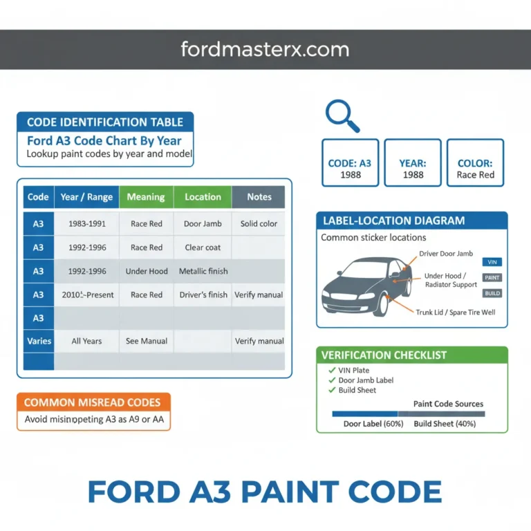 Ford A3 Code Chart By Year: Identification Guide