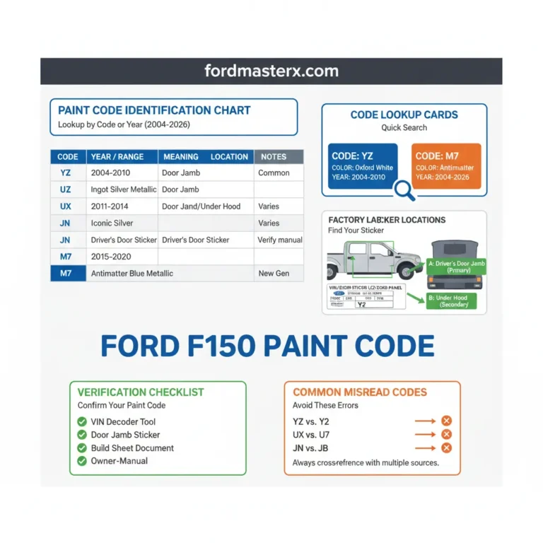 Ford F150 Code Chart By Year (2004–2026): Identification Guide