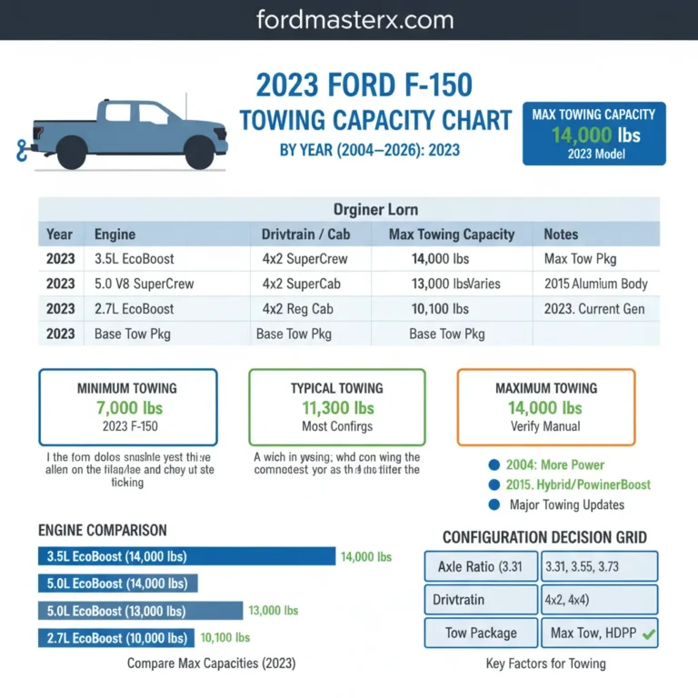 2023 Ford F-150 Towing Capacity Chart By Year (2004–2026): 2023