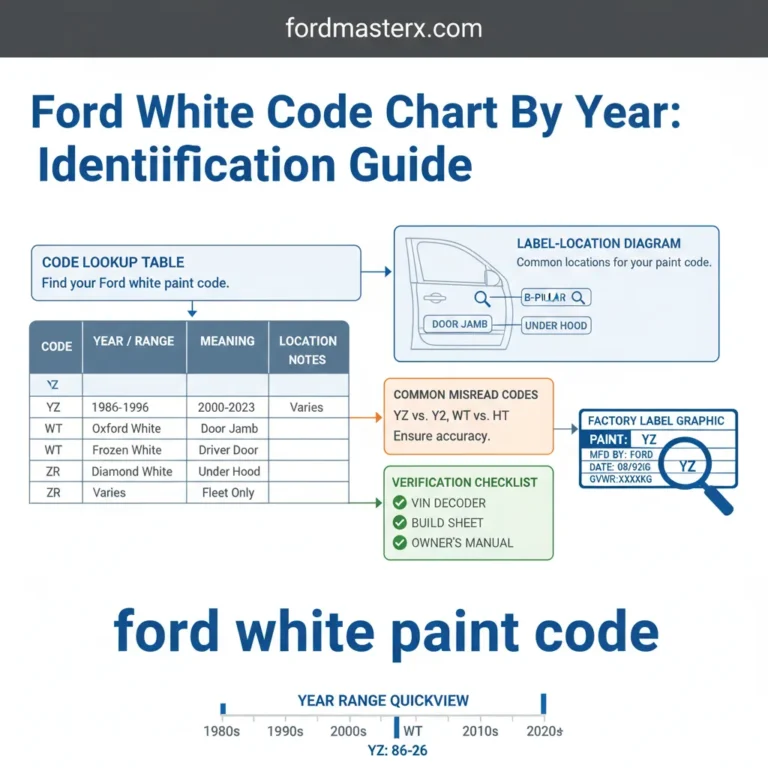 Ford White Code Chart By Year: Identification Guide