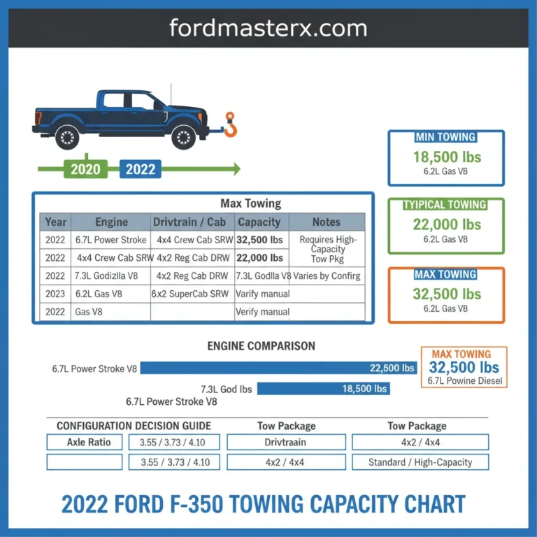 2022 Ford F-350 Towing Capacity Chart By Year