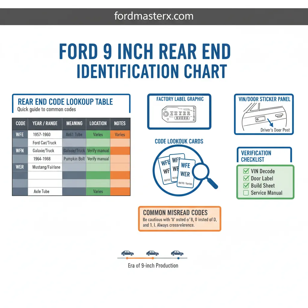 ford 9 inch rear end identification chart