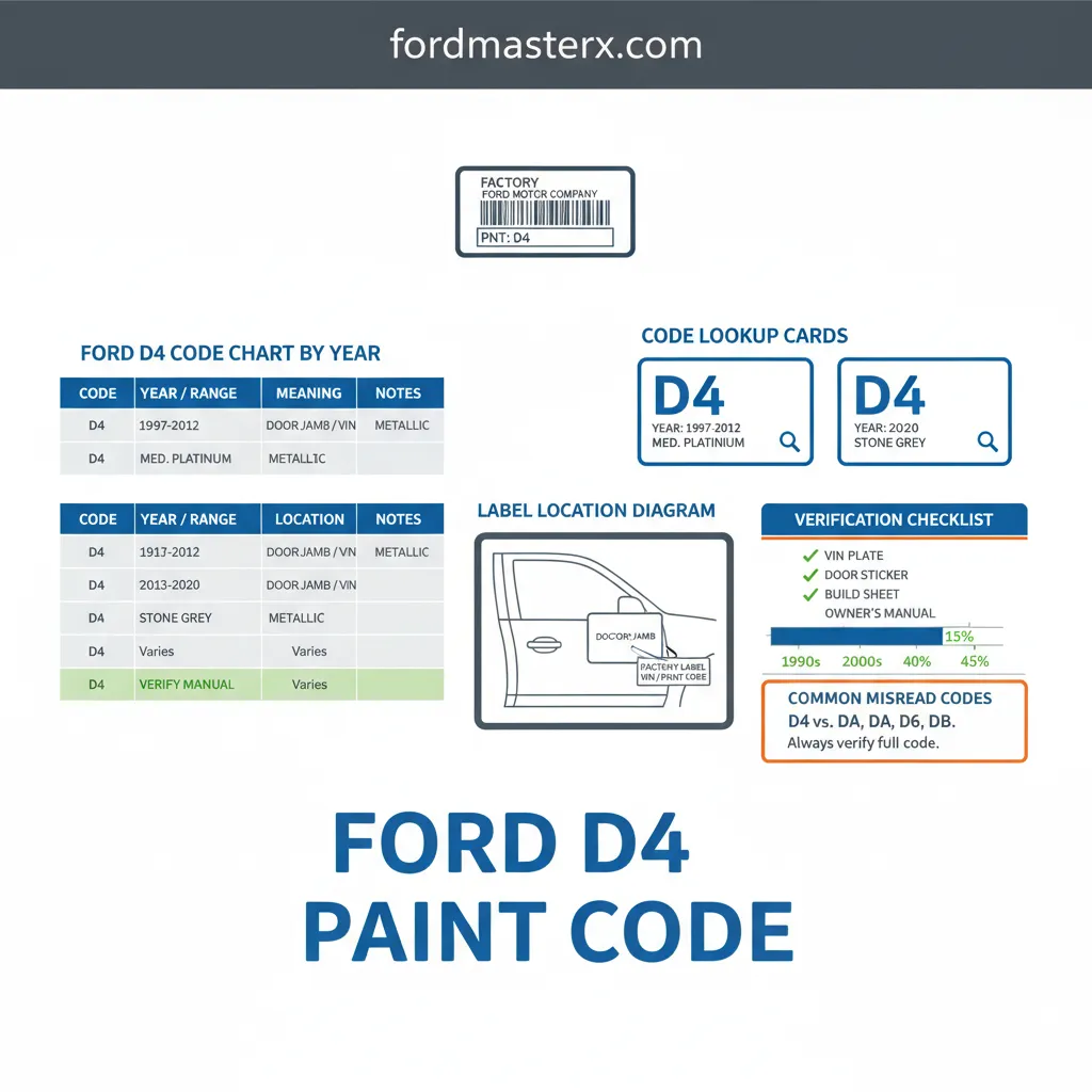 ford d4 paint code
