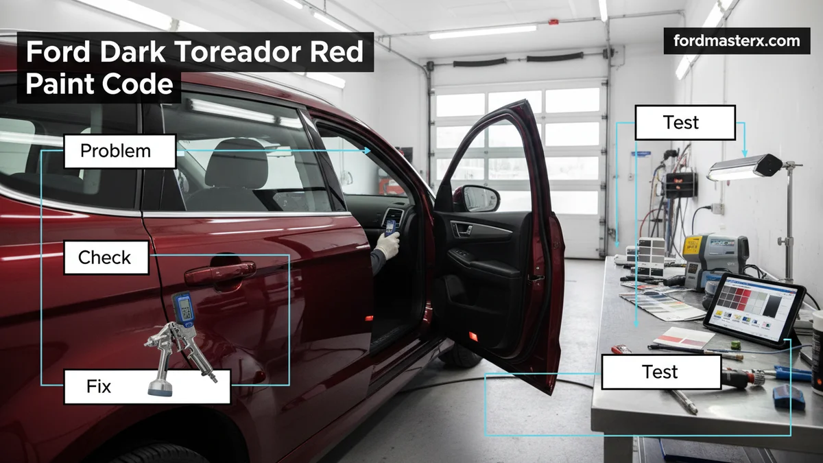 Ford Dark Toreador Red Paint Code Ford Dark Toreador Red Paint Code visual guide showing the main topic and key context