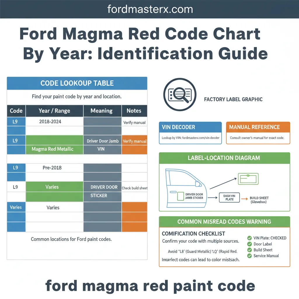 ford magma red paint code