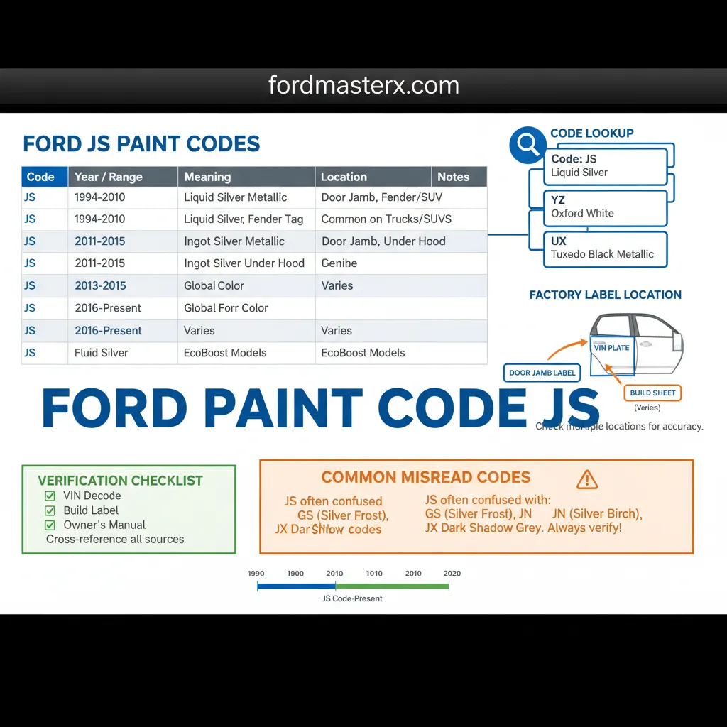 ford paint code js