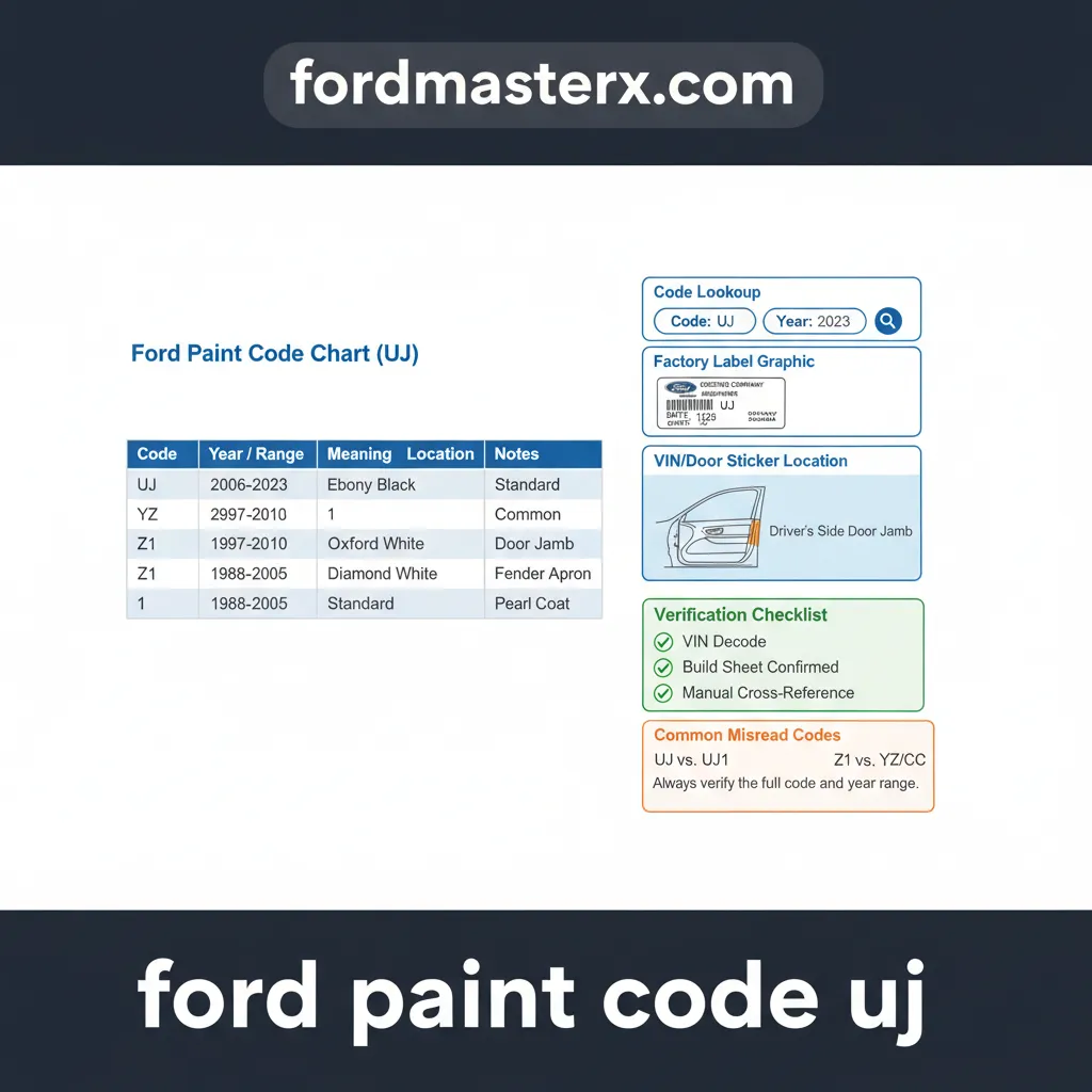 ford paint code uj