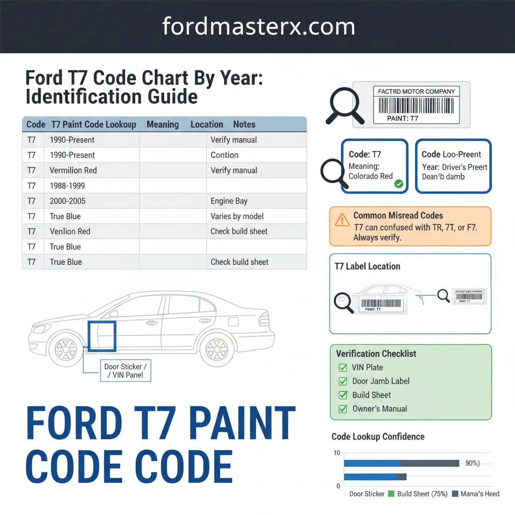 ford t7 paint code