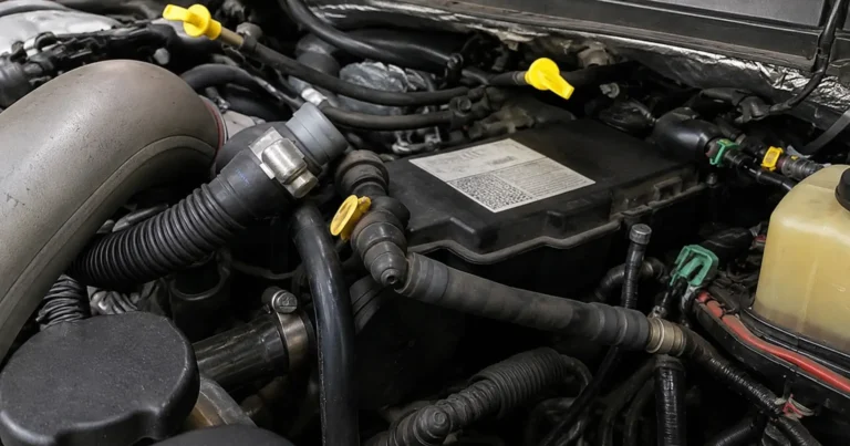 6.7 Powerstroke CCV Filter Replacement: Step-by-Step Guide (2011–2024 F-250 and F-350) 2 6.7 Powerstroke CCV filter housing on valve cover engine bay