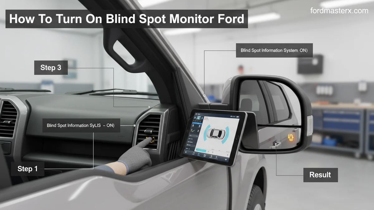 how to turn on blind spot monitor ford f featured