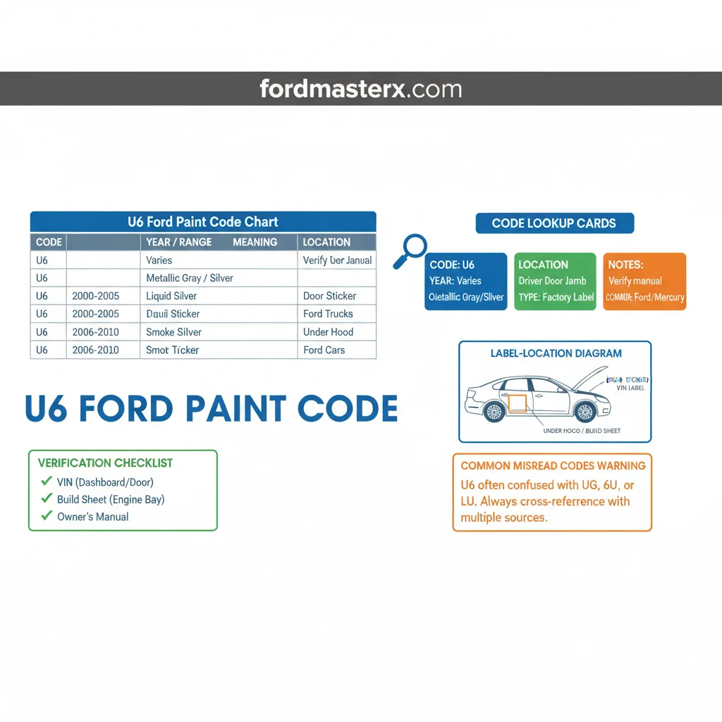 u6 ford paint code