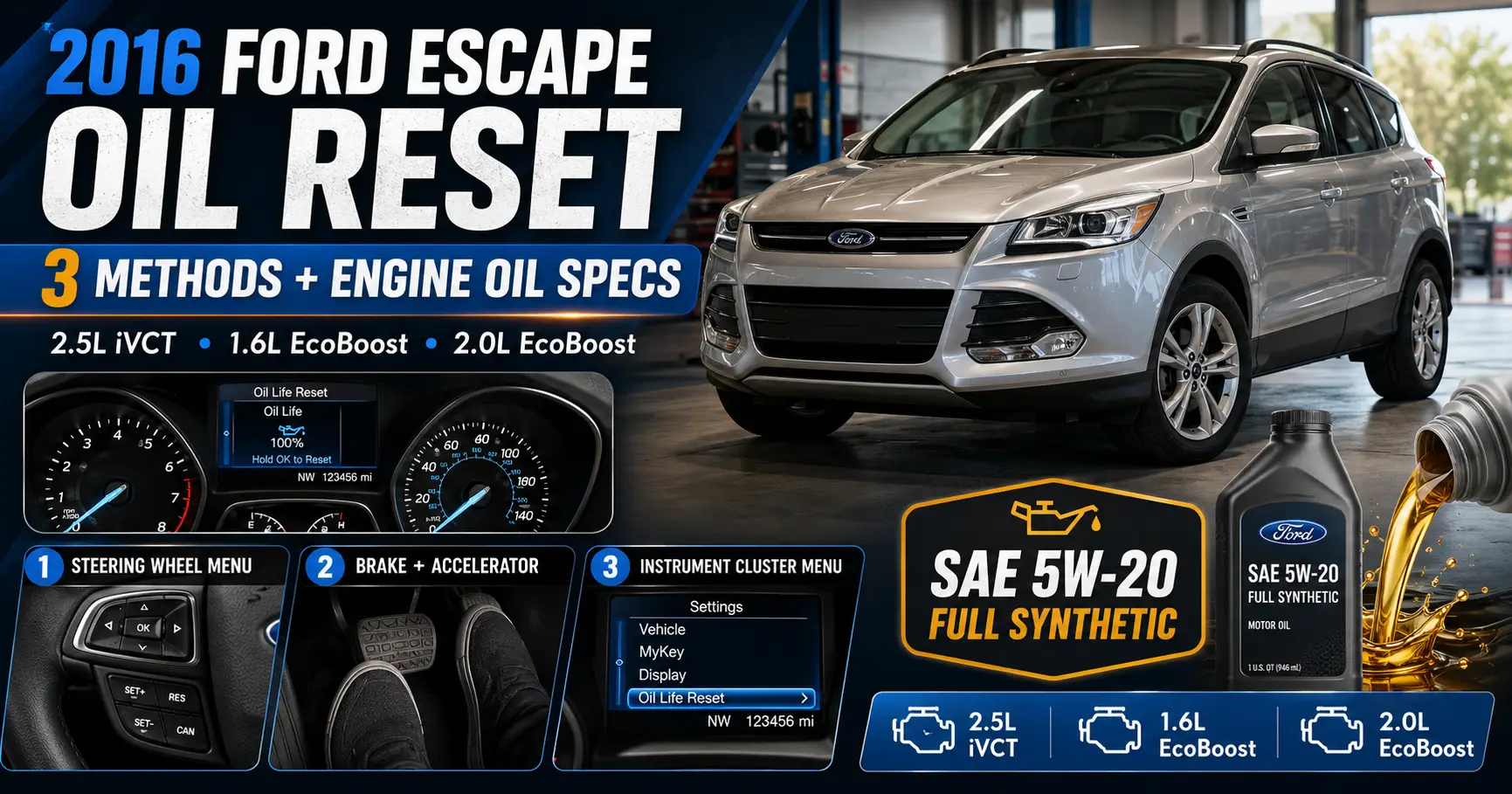 2016 Ford Escape Oil Reset