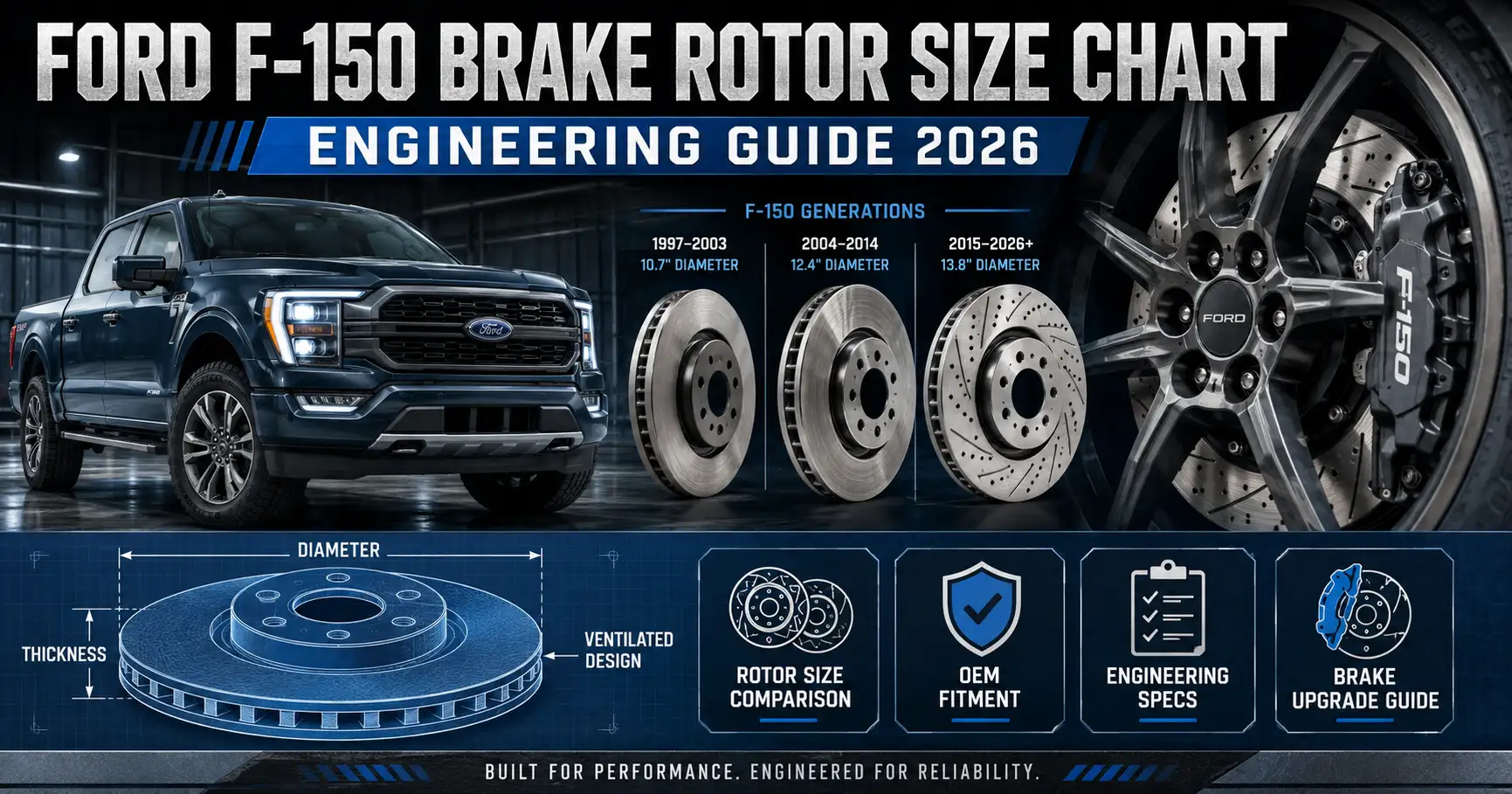 Ford F-150 Brake Rotor Size Chart
